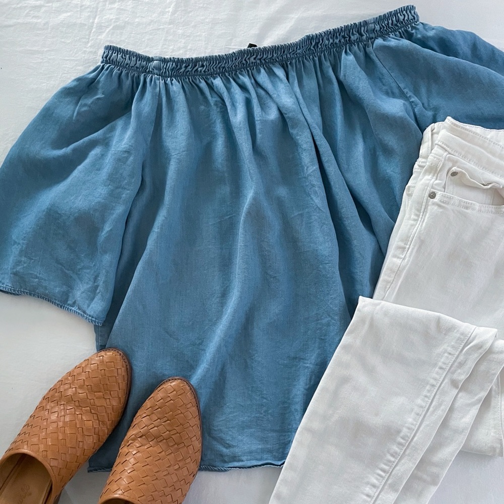 Women’s Denim Off The Shoulder Top